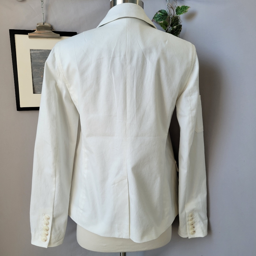 Anthropologie Neve Utility Button Front Jacket Ivroy 6 - Picture 4 of 17